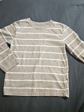 Garanimals Gray & White Striped Long Sleeve Tee